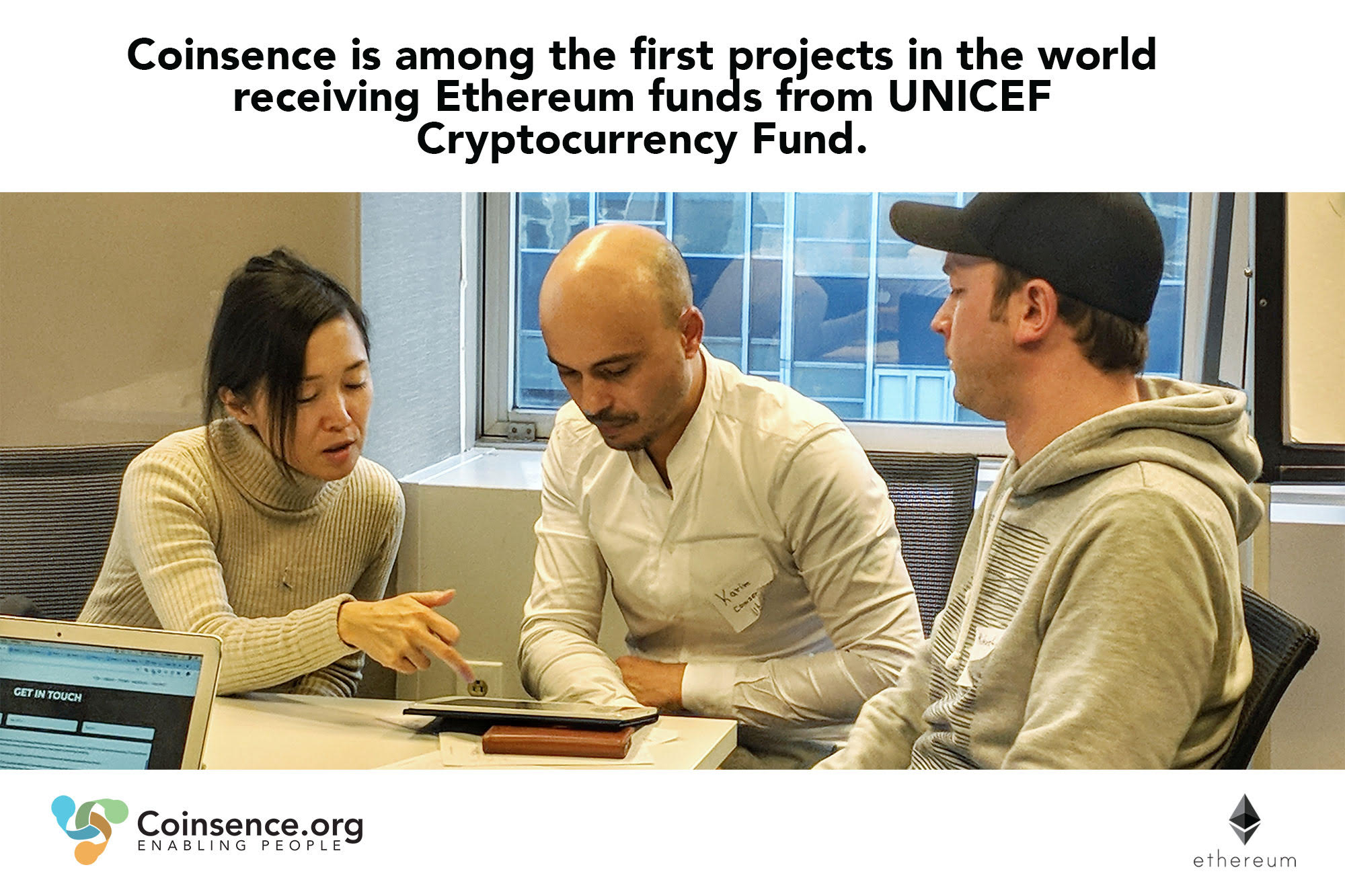 Coinsence.org: The First Tunisian Project to Receive Ethereum from The New UNICEF Cryptocurrency Fund.